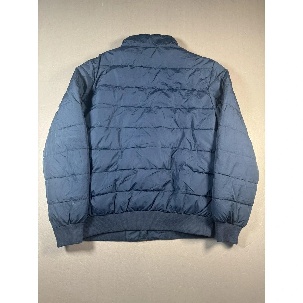 GAP Jacket Mens Large Blue Puffer Full Zip Insulated Winter Warm Quilted‎ Coat